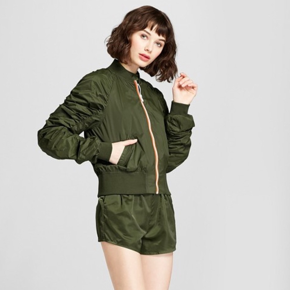 Hunter by Target Army Green Bomber Jacket NWOT